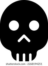 skull Vector illustration on a transparent background. Premium quality symmbols. Glyphs vector icons for concept and graphic design. 

