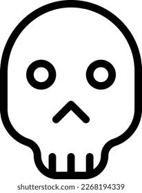 skull Vector illustration on a transparent background. Premium quality symmbols. Thin line vector icons for concept and graphic design.