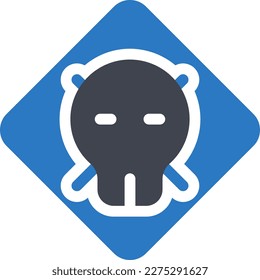 ilustración de skull Vector en un fondo transparente. Símbolos de calidad superior. Iconos vectoriales de glifos para diseño de conceptos y gráficos.