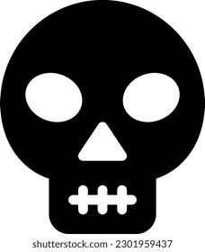 skull vector illustration on a transparent background.Premium quality symbols.Glyphs vector icons for concept and graphic design.