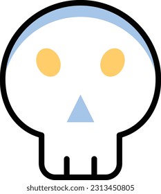skull  Vector illustration on a transparent background. Premium quality symmbols. Line Color vector icons for concept and graphic design.