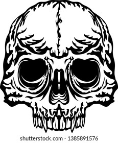 Skull Vector Illustration on white background