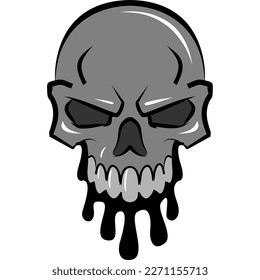 
skull vector illustration suitable for tattoos, t-shirts, posters