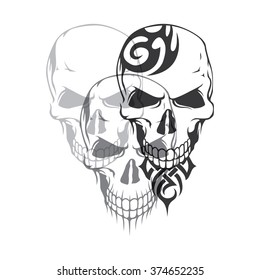 Skull / Vector Skull / Skull illustration / Skull Tattoo