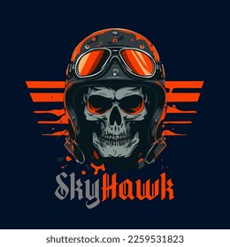 Skull. Vector illustration for Tshirt designs and other