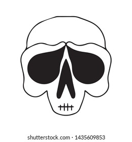 skull vector image, merry skileton design, classic tattoo, graphic object