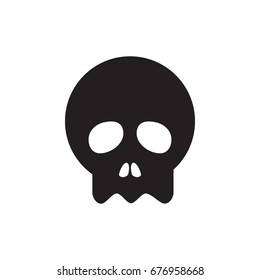 Skull, vector isolate on white background.