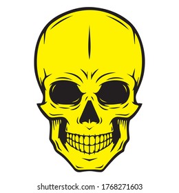 Skull Vector Line Drawing Illustration