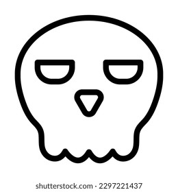 Skull Vector Line Icon Design