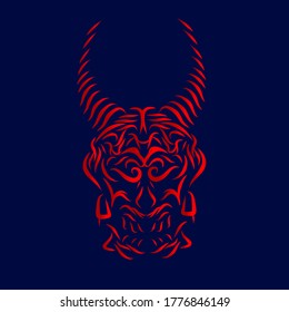 Skull vector line pop art potrait logo colorful design background for fashion design, patterns, tattoos