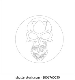 skull vector lineart. which can be used in defferent design.