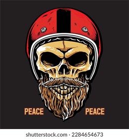 skull vector logo is art and illusion
