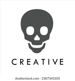 Skull vector logo design icon