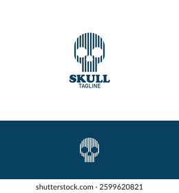 Skull vector logo design template