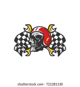 Skull Vector Mascot Illustration Workshop Ghost Flag