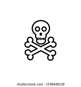 skull vector on a white background