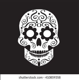 Skull vector ornament for fashion design, pattern, background or tattoo