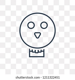 Skull vector outline icon isolated on transparent background, high quality linear Skull transparency concept can be used web and mobile