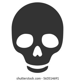 Skull vector pictogram. Style is flat graphic symbol.