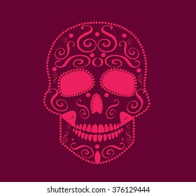 Skull vector pink