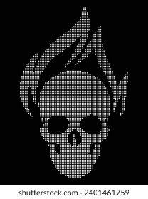 skull Vector Rhinestone t-shirt design