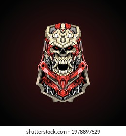 skull vector scary teeth evil 