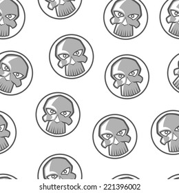 skull vector seamless pattern illustration clip art