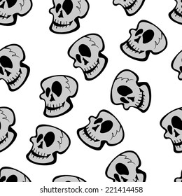 skull vector seamless pattern illustration clip art