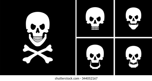 skull vector set