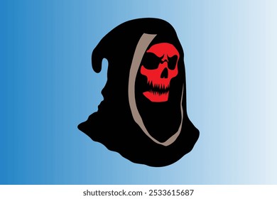 Skull Vector Silhouette Halloween skeleton. skull silhouette vector illustration design. emblem Halloween t-shirt design costume