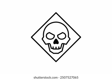 skull vector silhouette line art illustration