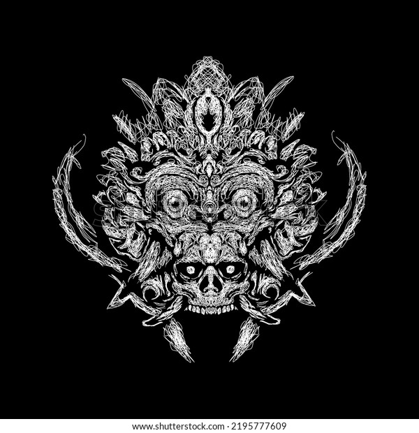 Skull Vector Sketch Illustration Scribble Art Stock Vector (Royalty ...