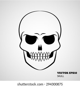 Skull vector. Skull tattoo style. Ink design. 