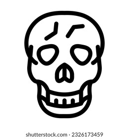 Skull Vector Thick Line Icon For Personal And Commercial Use.
