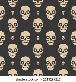 Skull Vectors Seamless Pattern,For surface design, print, poster, icon, web, graphic designs.