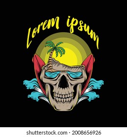 skull vibes illustration T shirt design
