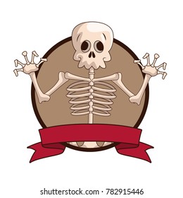 Skull videogame character cartoon