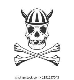 skull viking illustration