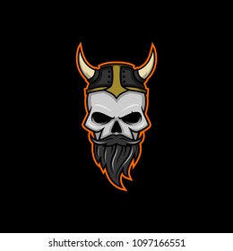Skull viking logo