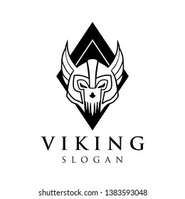 Skull Viking shape Helmet Logo Template Design Illustration for Game, Team, Military, Armory, Weapon, Tactical, Company and other