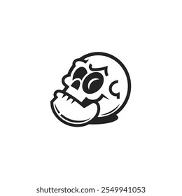 skull with vintage helmet illustration vector design