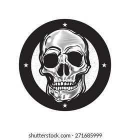 skull vintage illustration