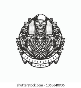 skull vintage logo