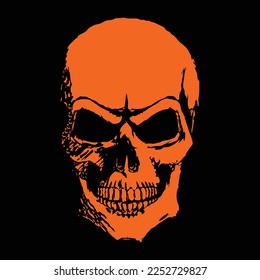 Skull vintage style. Vector illustration.