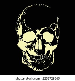 Skull vintage style. Vector illustration.