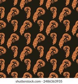 Skull Vision Seamless Vector Pattern Design