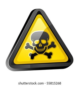 The skull is a warning sign dark surround