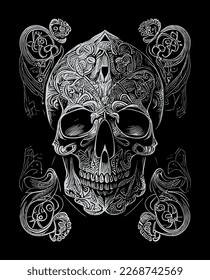 skull warrior is a fierce and intimidating figure that combines elements of human and skull anatomy. It represents death, power, and strength	
