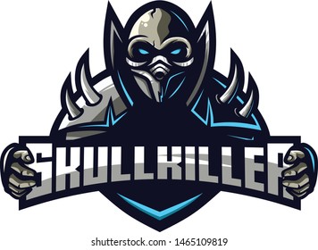 skull warrior killer illustration for squad gaming