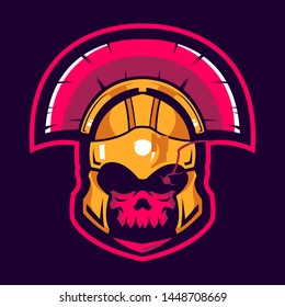 Skull Warrior Mascot Logo Design